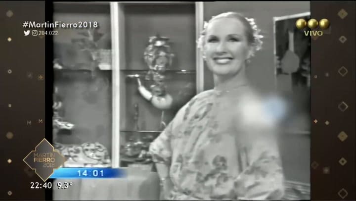 El homenaje a Mirtha Legrand en los Martín Fierro 2018 - Fuente: Telefe
