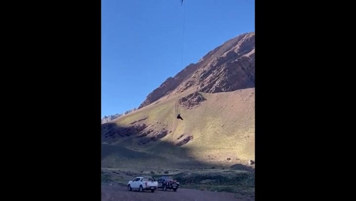 Rescate de turistas en Mendoza