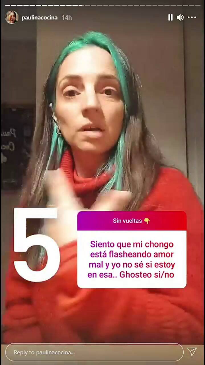 El exabrupto de Paulina Cocina con una seguidora - Fuente: IG Stories