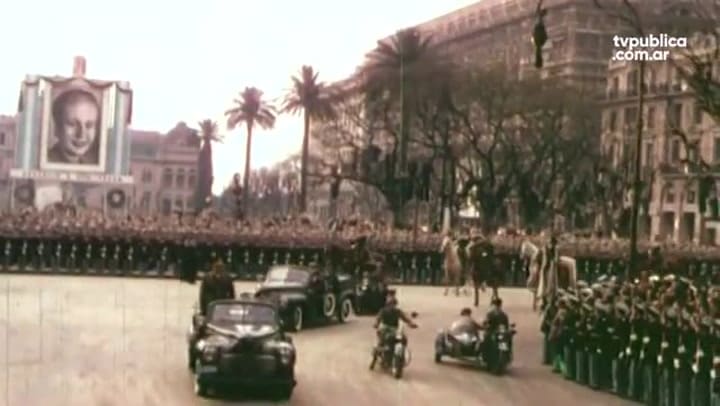 Los funerales de Eva Perón, grabados en Technicolor