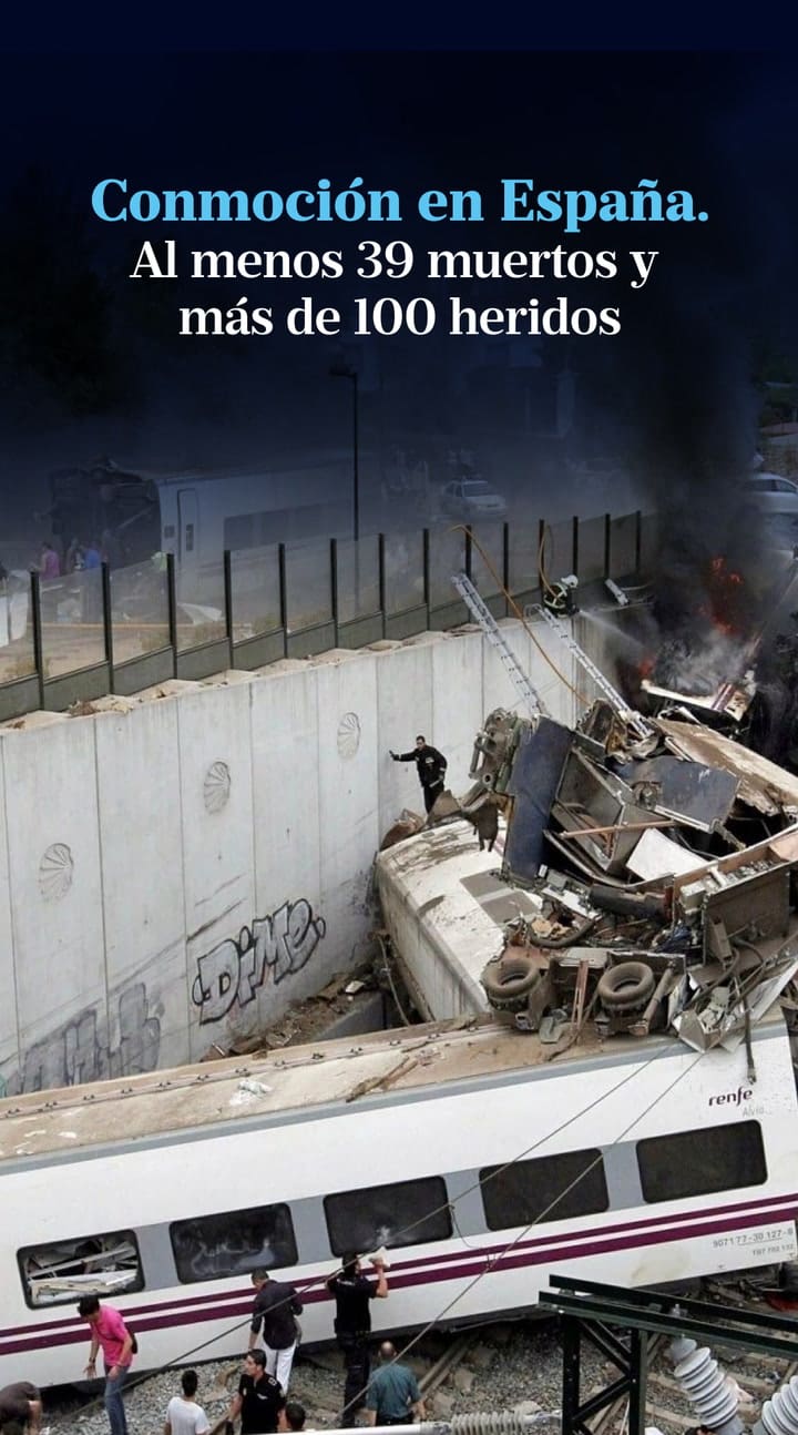 Conmoción en España: al menos 39 muertos tras un choque de trenes