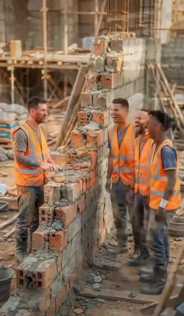 Video viral de Lionel Messi trabajando en una obra de construcción