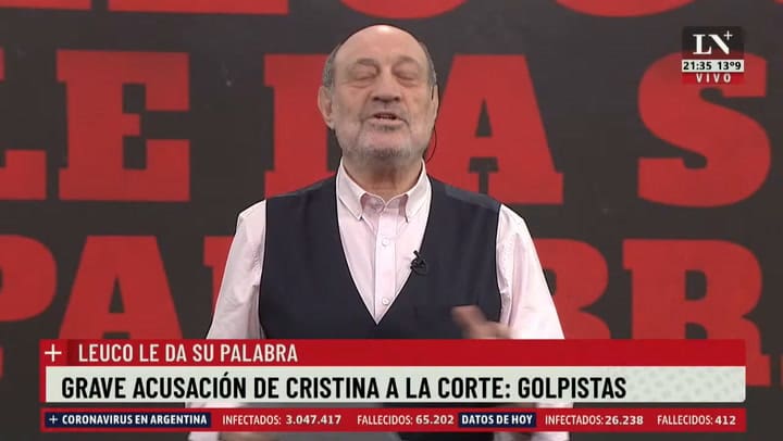 Leuco, sobre los mensajes de Cristina: 'Confirman que está desesperada'