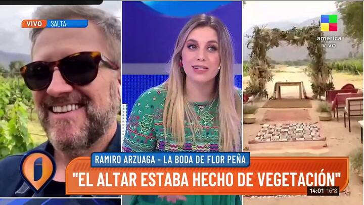 Nancy Pazos entró al casamiento de Florencia Peña con un celular