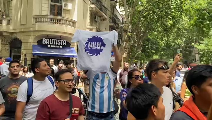 La recibida a Javier Milei