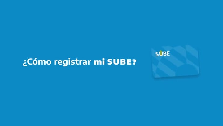 Cómo registrar la tarjeta SUBE