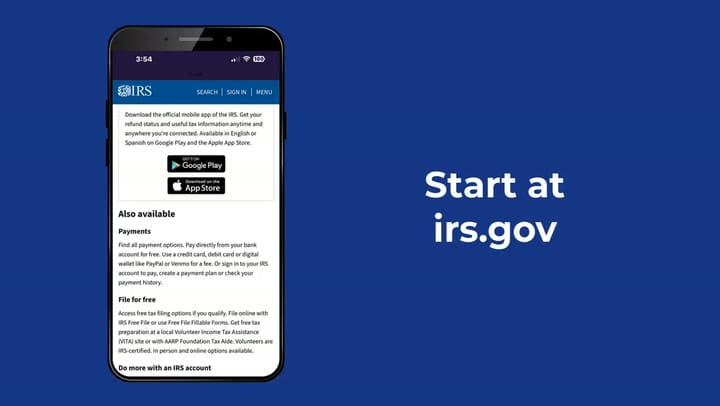 La nueva aplicación del IRS en Estados Unidos