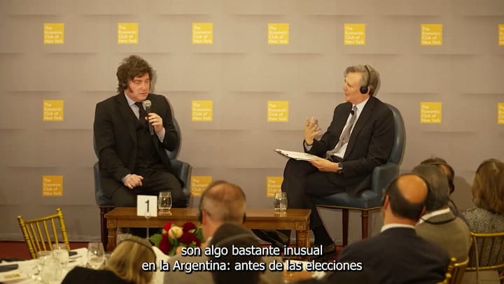 JAVIER MILEI HABLA DE LA ELIMINACION DE LAS PASO