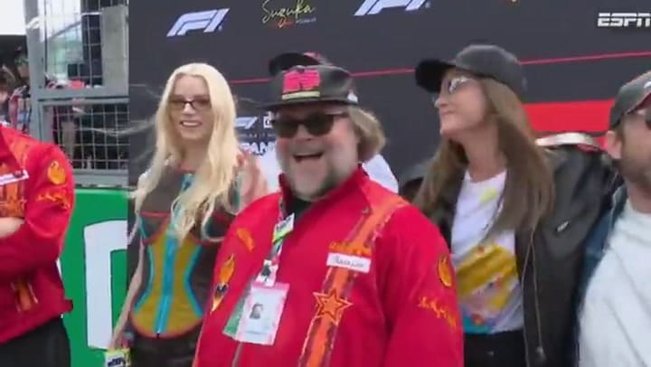 Jack Black deslumbró con su humor en el circuito de Suzuka