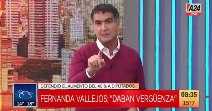 Antonio Laje indignado con Fernanda Vallejos - Fuente: A24