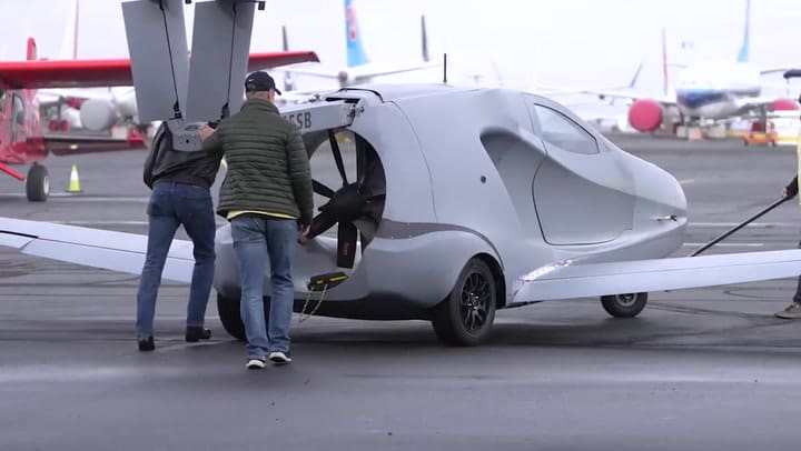 First Flight Of The Samson Sky Switchblade Flying Sports Car