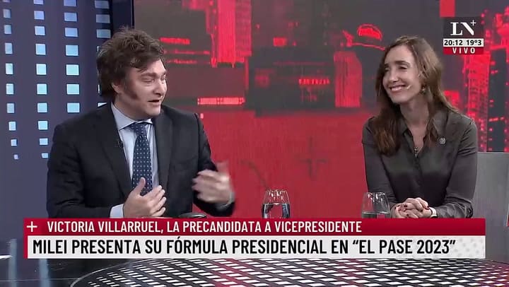 Milei presenta su fórmula presidencial en 'El pase 2023'