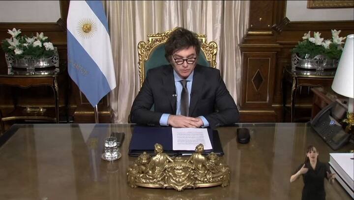 Mensaje de fin de año del presidente Javier Milei