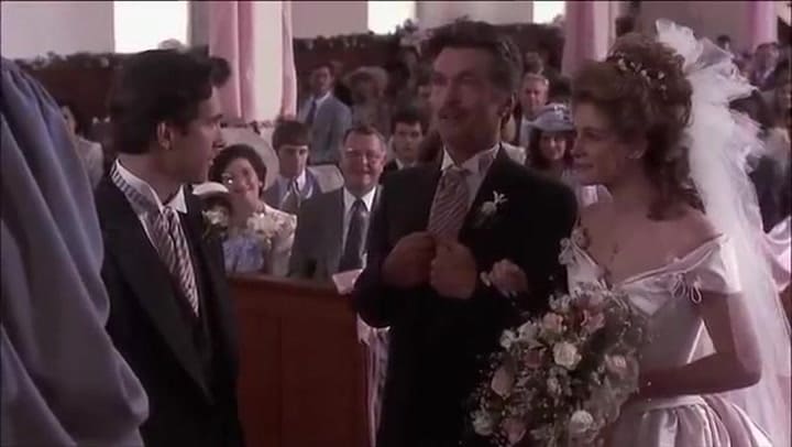 Escena del casamiento de Magnolias de acero