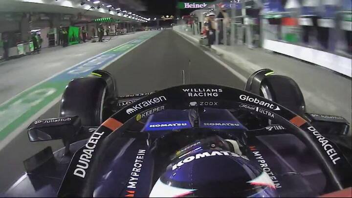 Franco Colapinto, en el circuito de Las Vegas