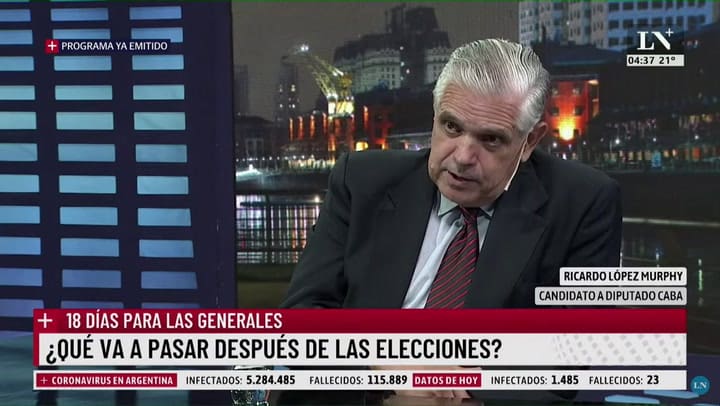 El inesperado elogio de López Murphy a Isabel Perón