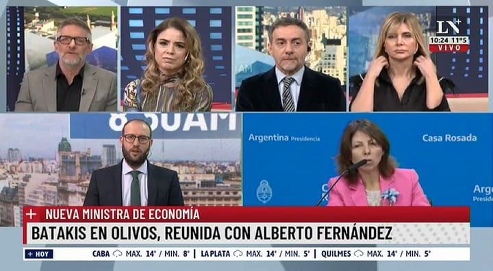 Fernanda Vallejos, más elegante'. Luis Majul analizó el perfil de Silvina Batakis