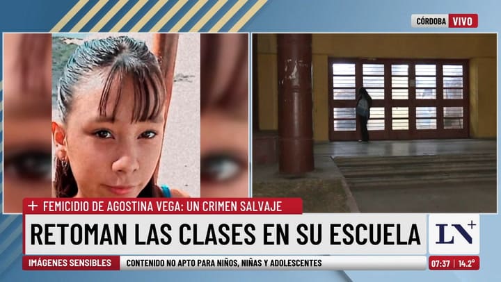 Retoman las clases en la escuela de Agostina