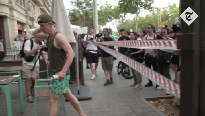 La agresión a los turistas en Barcelona