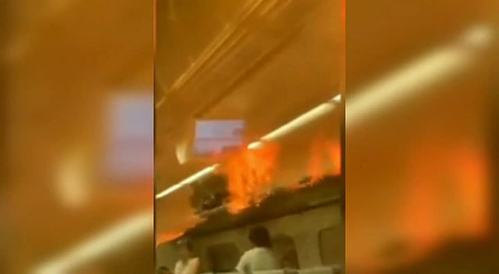 FUEGO EN TREN ESPAÑA