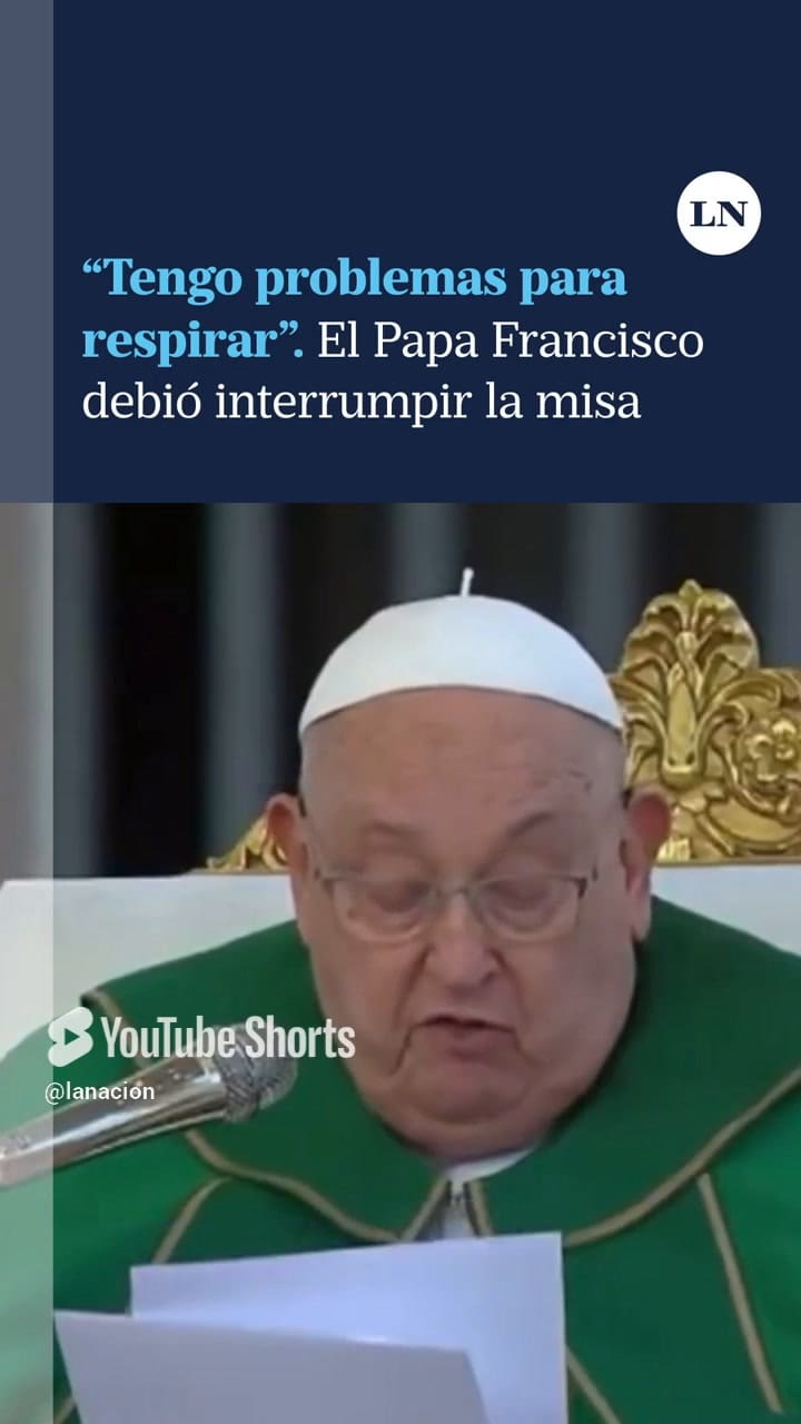 El papa Francisco tuvo que interrumpir una misa por problemas respiratorios