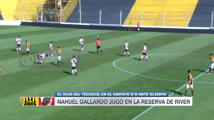 Nahuel Gallardo jugó en la Reserva de River