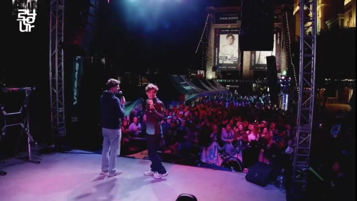 El tierno momento que vivió Franco Colapinto con un mini fan en Las Vegas