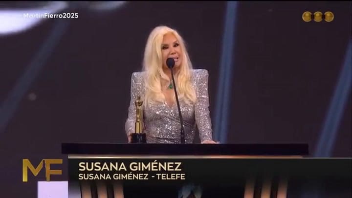 El blooper de Susana Giménez en los Martín Fierro que se volvió viral