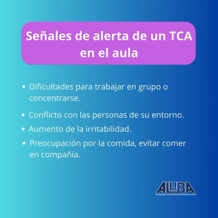 Cómo detectar señales de alerta de una TCA en las aulas