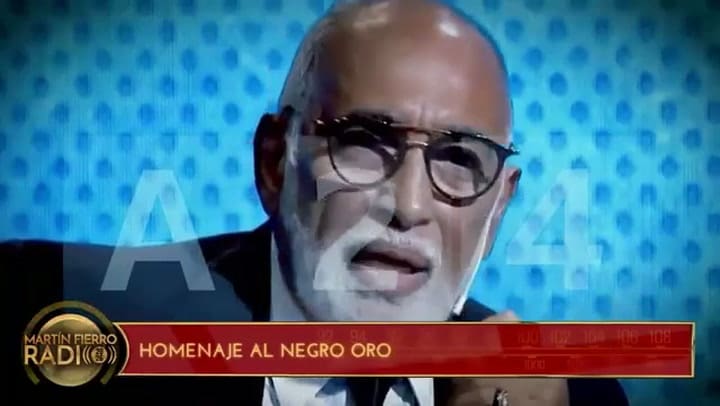 Fragmento del homenaje a González Oro en los Martín Fierro de Radio