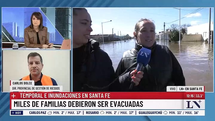 El testimonio de Antonella, una de las vecinas de Santa Fe que perdio todo por las inundaciones