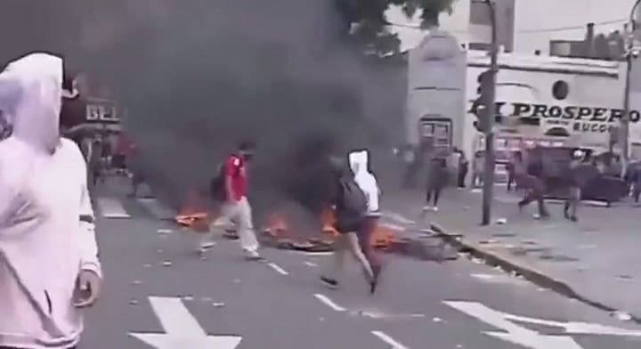 Incidentes frente al congreso