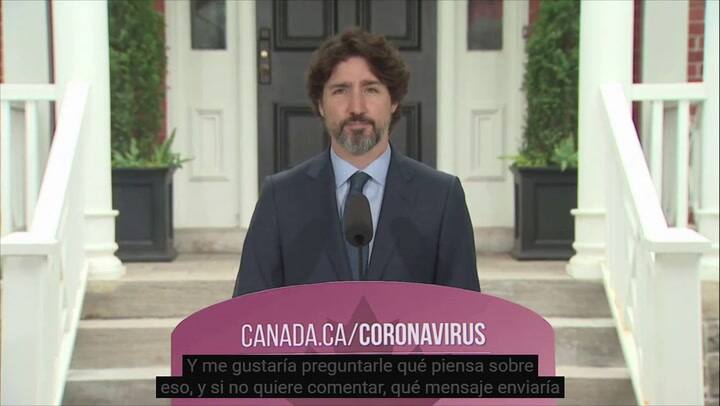 Trudeau responde con largo silencio ante actuar de Trump - Fuente: T13