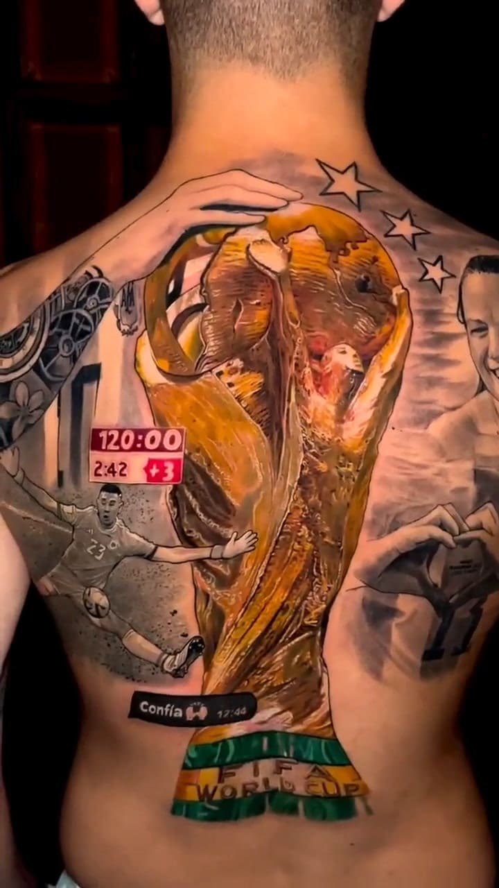 El impactante tatuaje de Nicolás Pérez, utilero de la selección argentina