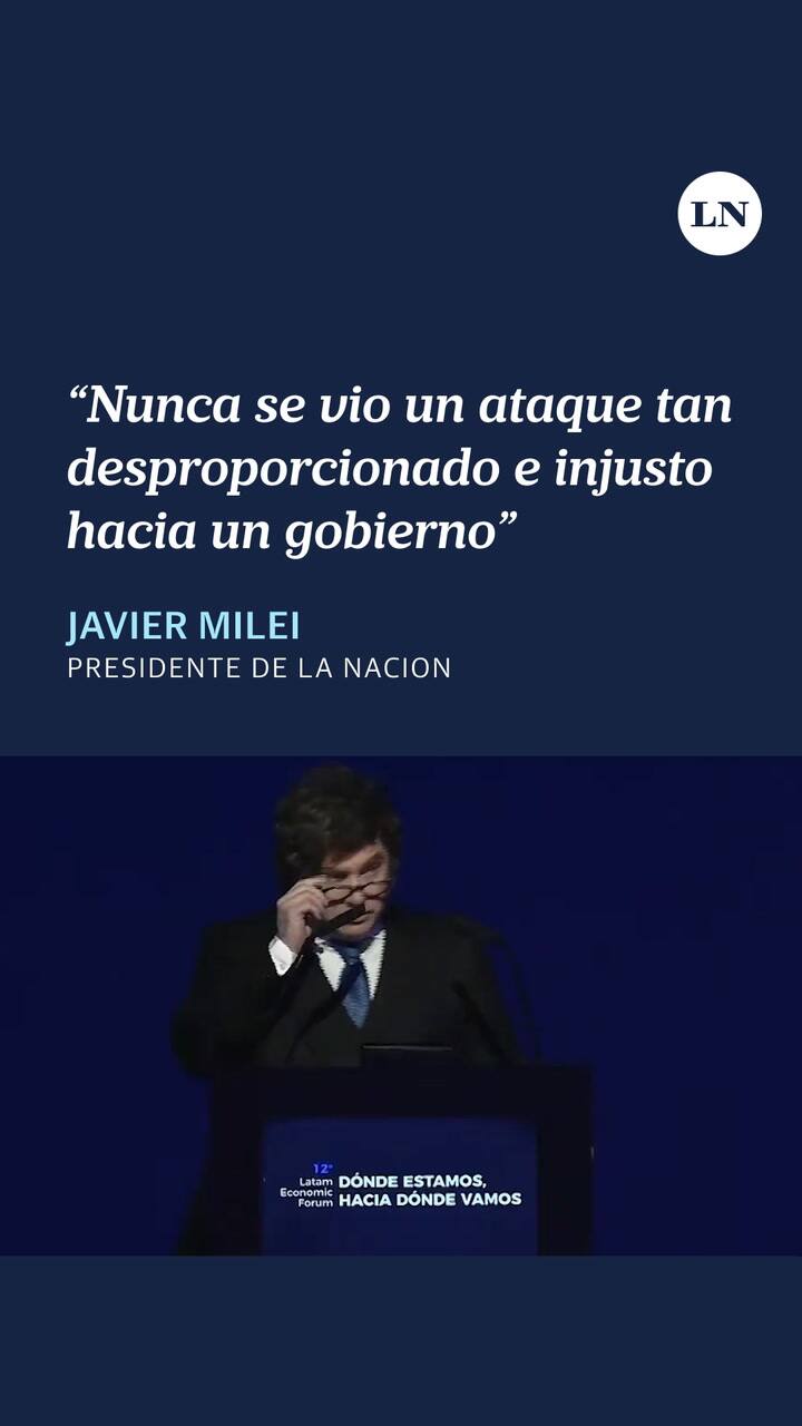 Milei criticó a los medios de comunicación en su discurso en el Latam Economic Forum