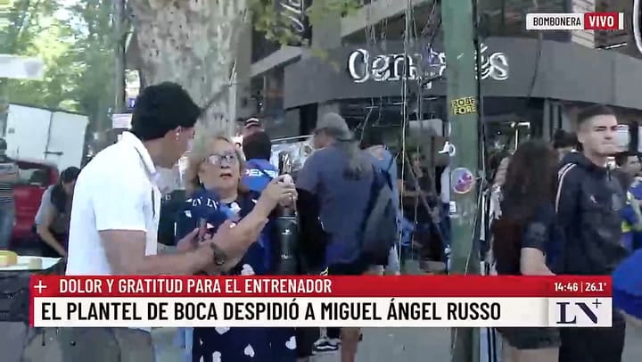 LN+: el testimonio de la gente en la Bombonera en el ultimo adios a Russo