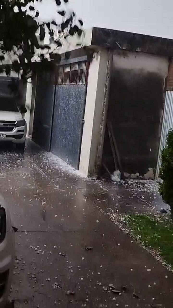 Caída de granizo en Santa Fe