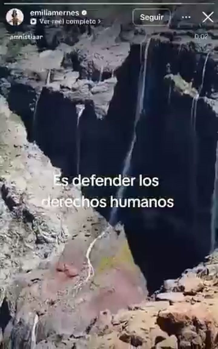 La artista utilizó sus historias de Instagram para difundir el llamado a la protesta