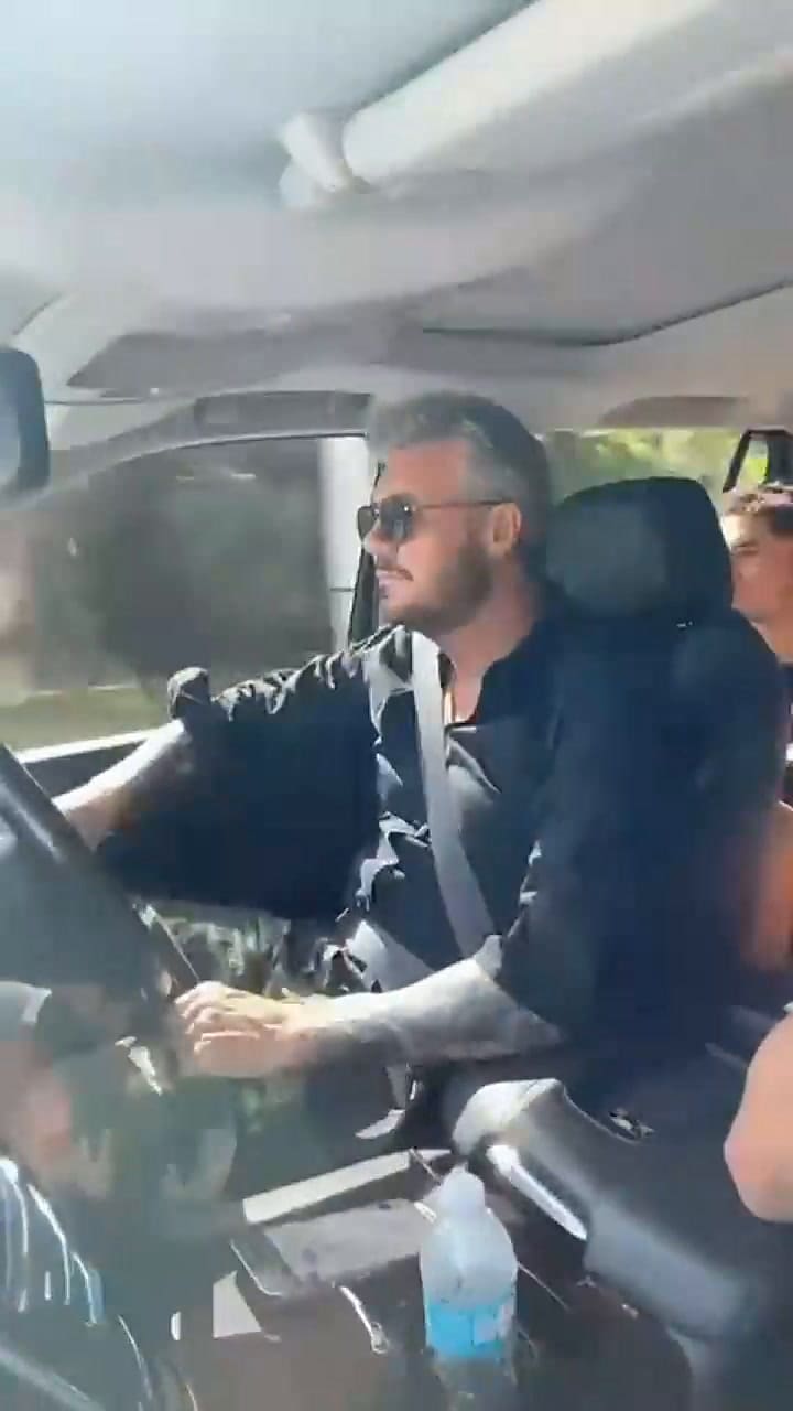 La familia Tinelli disfrutando de Miami