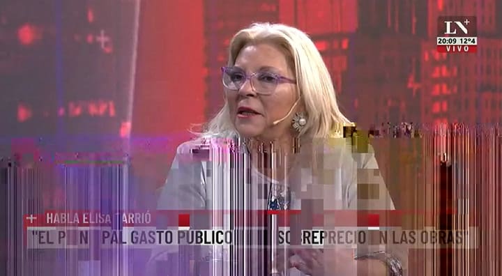 Elisa Carrió dialogó con Jonatan Viale y Eduardo Feinmann en el pase de LN+
