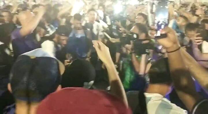 Los hinchas argentinos fuera del estadio