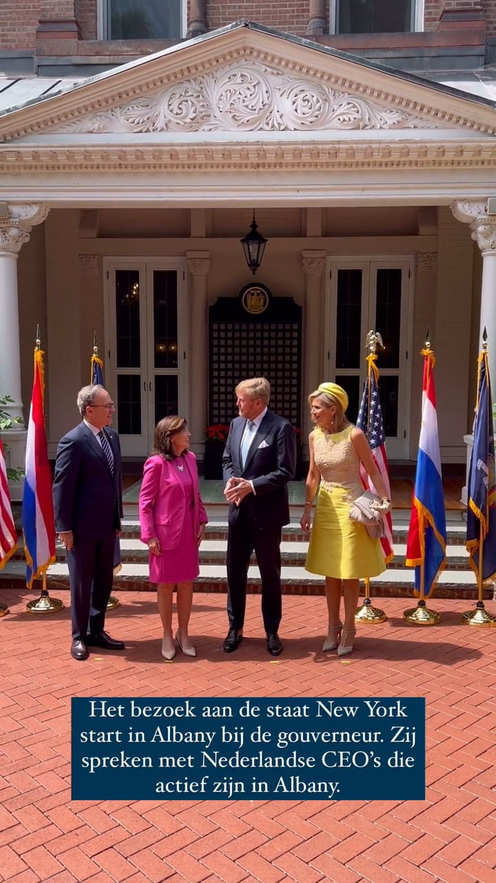 Así fue la llegada del rey Guillermo Alejandro y la reina Máxima a la ciudad de Albany
