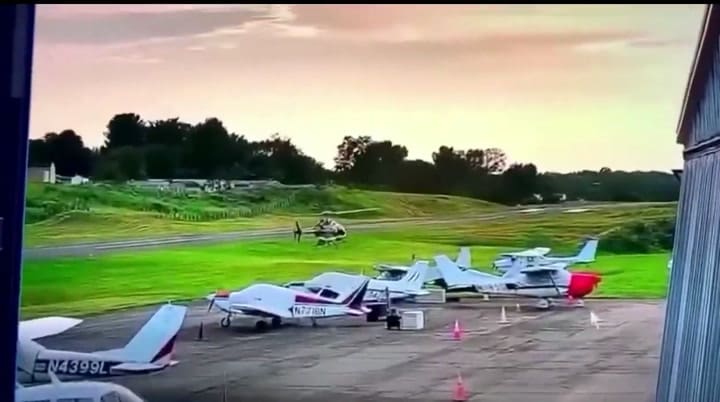 Un piloto de avioneta murió en una violenta colisión con un helicóptero de la Policía de Pensilvania
