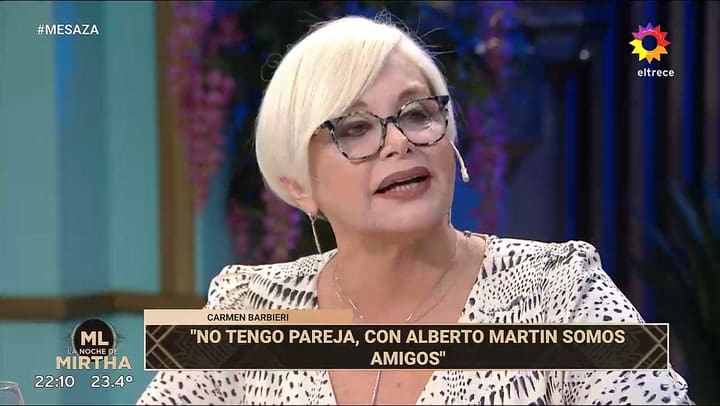 Carmen Barbieri dio detalles de su relacion con Alberto Martin