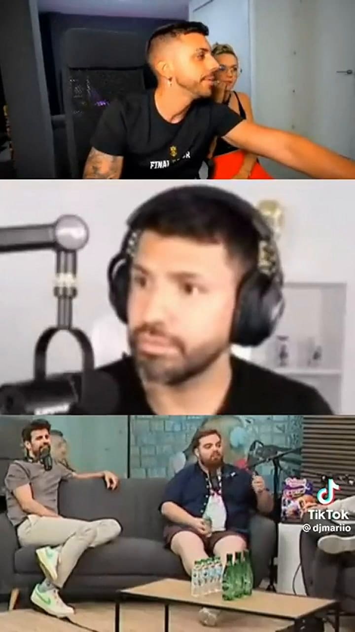 La reacción de Gerard Piqué cuando Kun Agüero habló sobre el piloto Lewis Hamilton