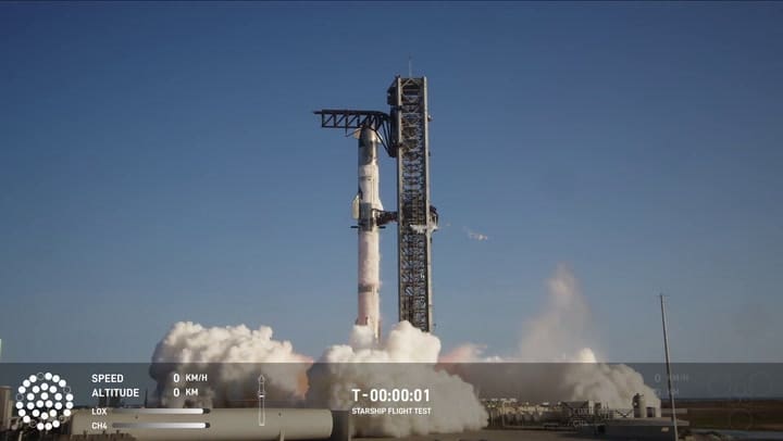 El lanzamiento del sexto cohete de Starship, bajo la mirada de Musk y Trump