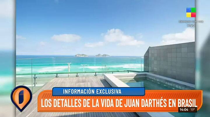 Así es por dentro el lujoso departamento de Juan Darthés en Río de Janeiro - Fuente: América