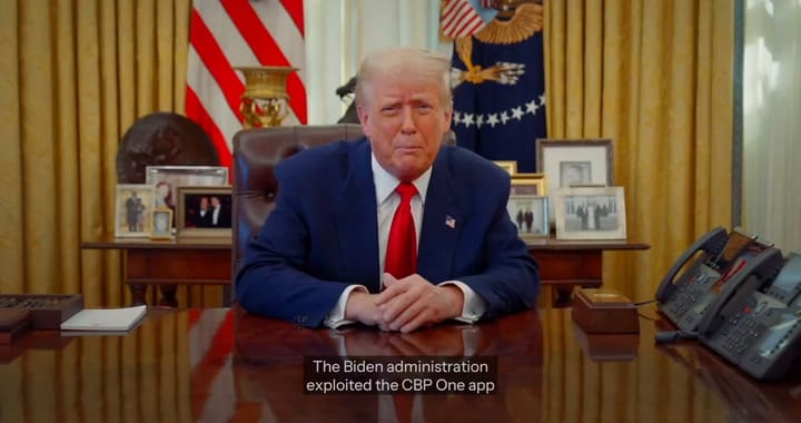 Donald Trump presentó la app CBP Home (Instagram @realdonaldtrump)