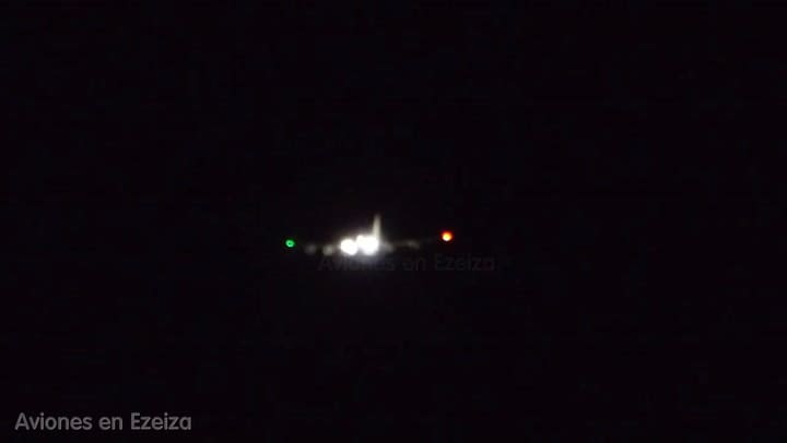 La llegada del Airbus A380 a Ezeiza - Fuente: Aviones en Ezeiza