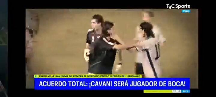 El cachetazo de Edison Cavani a Martín Demichelis